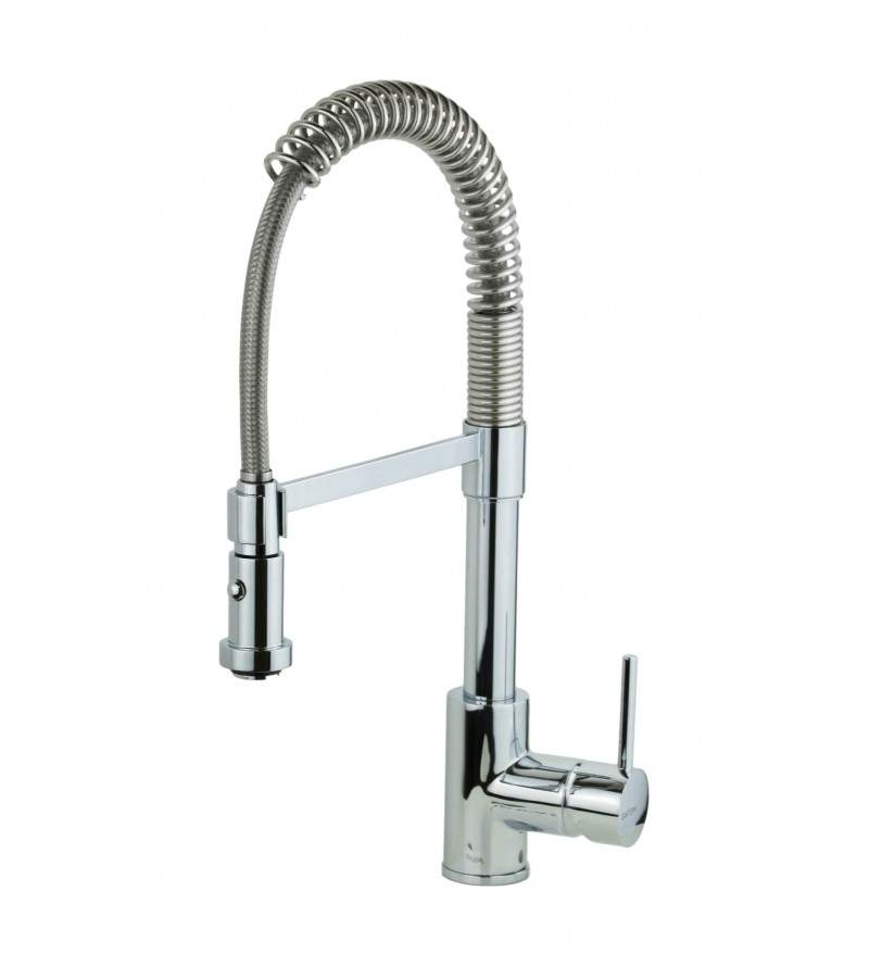 Kitchen sink mixer with spring and dualjet shower Gattoni 0260/PCC0
