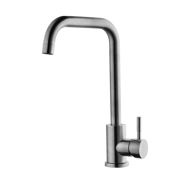 High spout kitchen sink mixer in 304 stainless steel Nice 800037AS