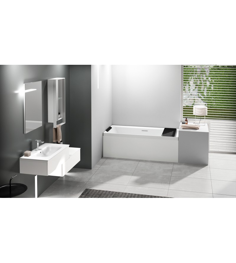 rectangular bathtub with hydromassage HYDRO PLUS Novellini Divina