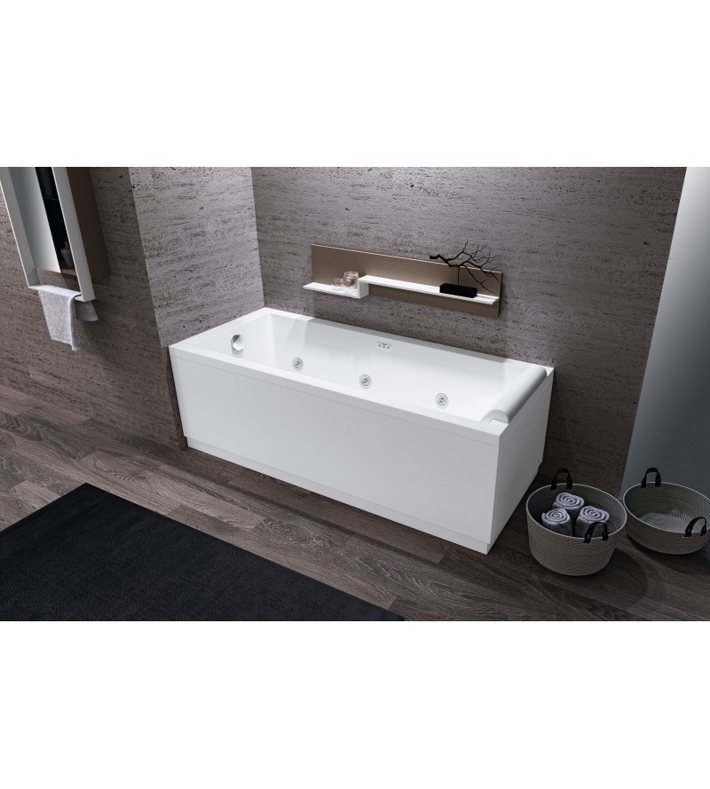 Rectangular bathtub with hydromassage plus Novellini CALOS 2.0