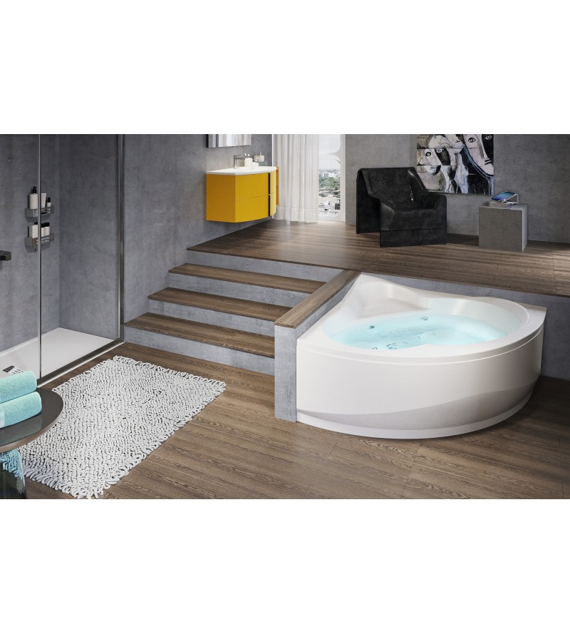 Plus hydromassage corner bathtub Novellini UNA