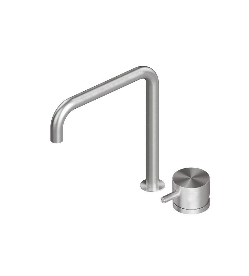 Two-hole kitchen sink mixer in 316L stainless steel Quadro srl 409AS