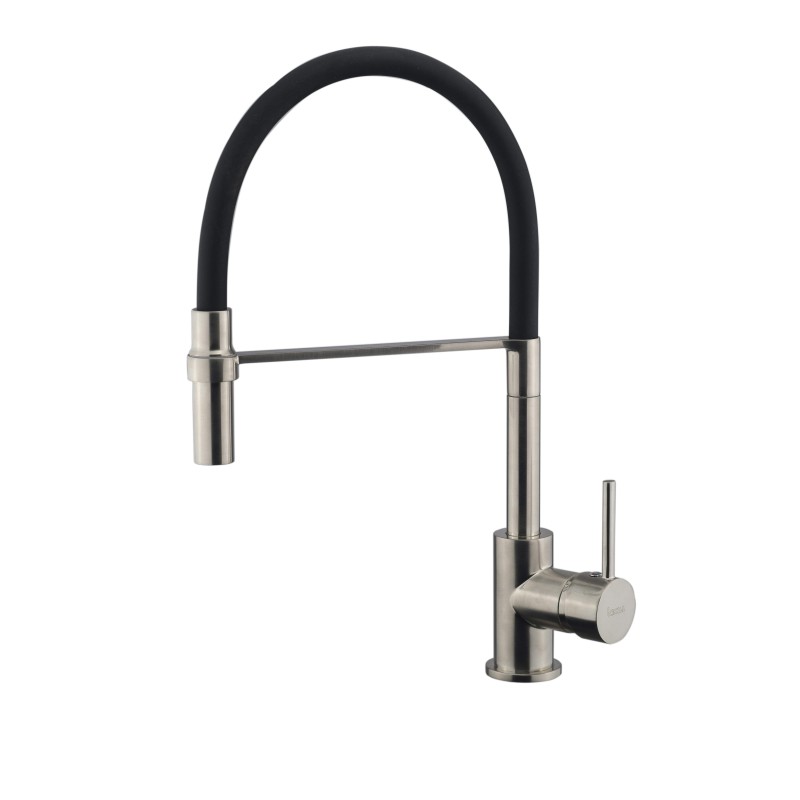 Pull-out shower kitchen sink mixer in nickel brushed ICROLLA Mojito 7597NB