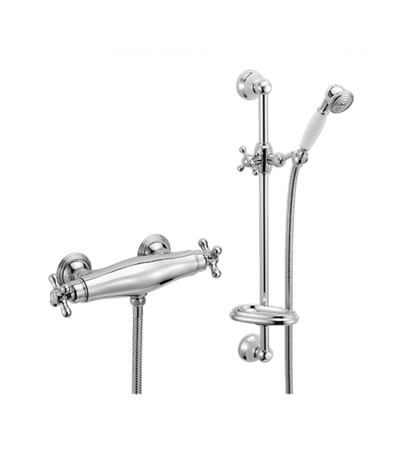 Thermostatic mixer set with shower rail Huber Croisette CSS0101021