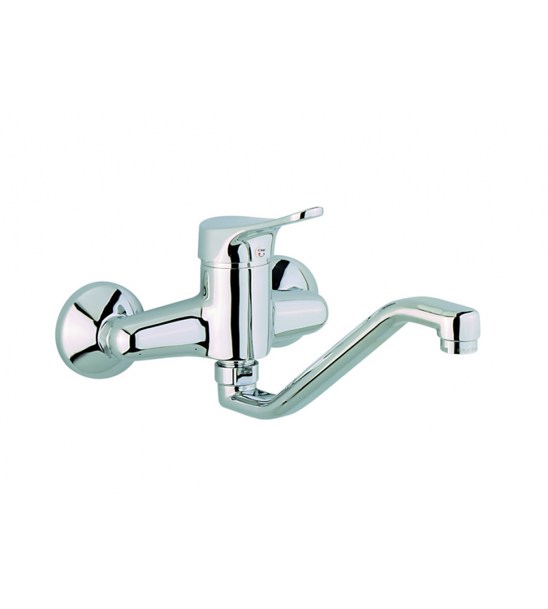 Wall mounted single lever sink mixer with adjustable spout Huber Kitchen FU70043021