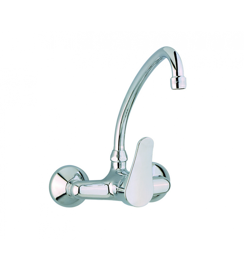 Wall mounted single lever sink mixer with high spout Huber Kitchen FU70041121