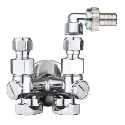 Double angle valve with...