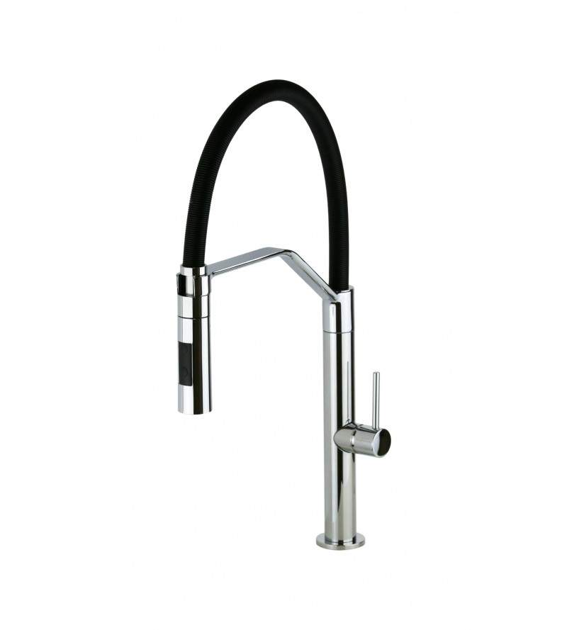 Kitchen sink mixer with removable double jet shower Fima Carlo Frattini F7047/1CR