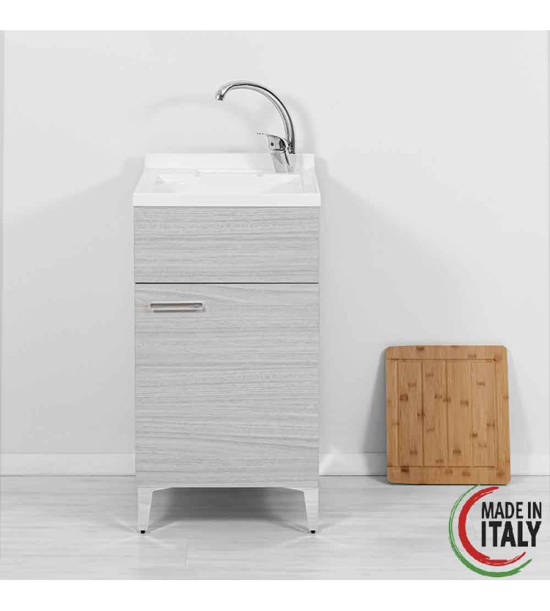 Washbasin cabinet 45 x 50 cm in gray color Feridras Stella 799095