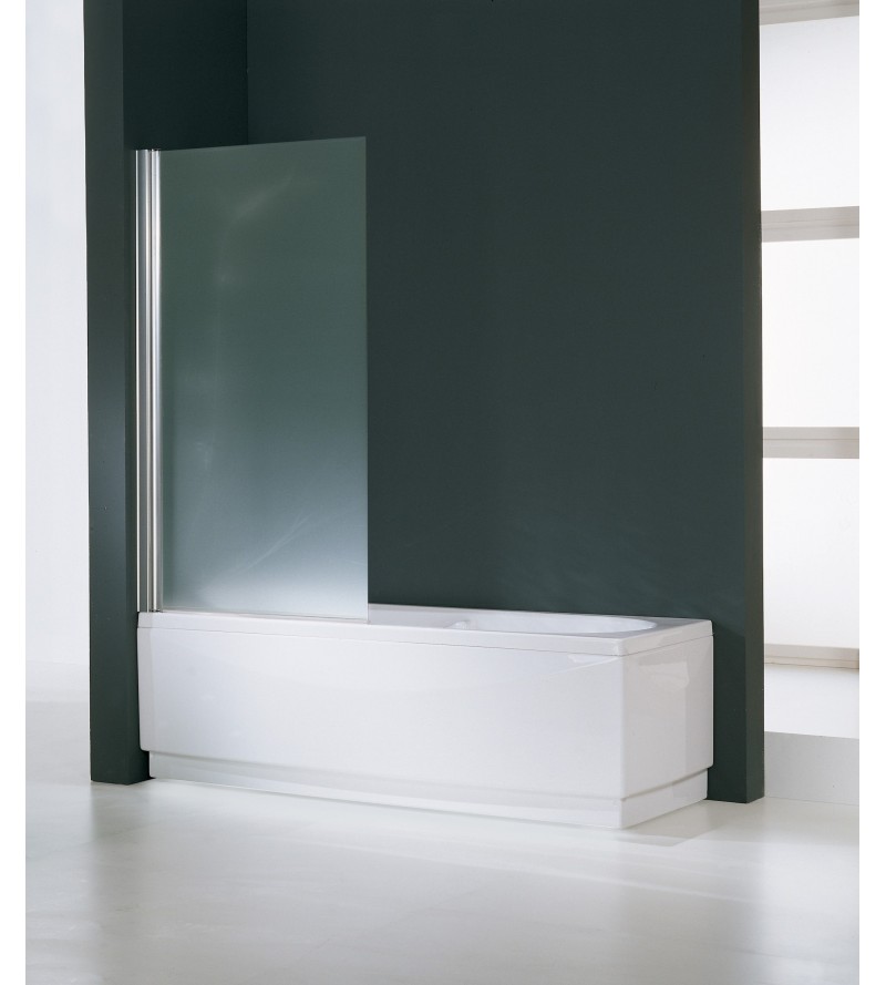 80 cm glass wall over bathtub with 180° swivel door Novellini Aurora 1