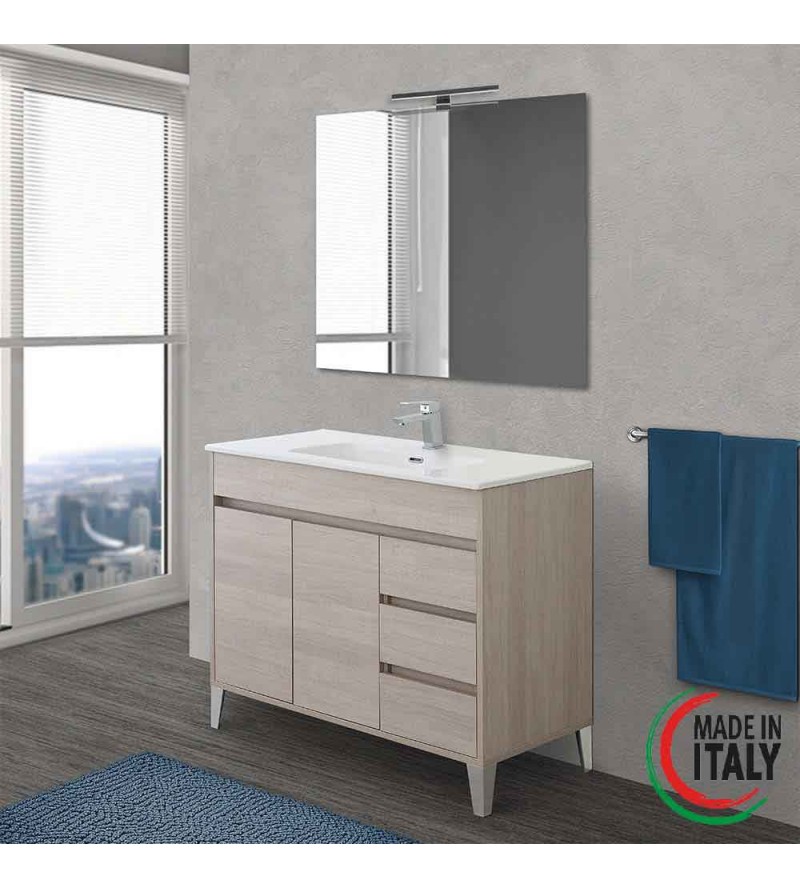 Bathroom cabinet with floor installation 100 cm Feridras Mondo 606023