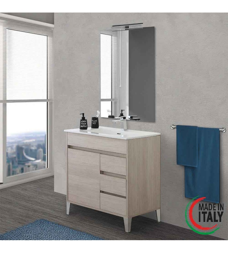 Bathroom cabinet with floor installation 80 cm Feridras Mondo 606022