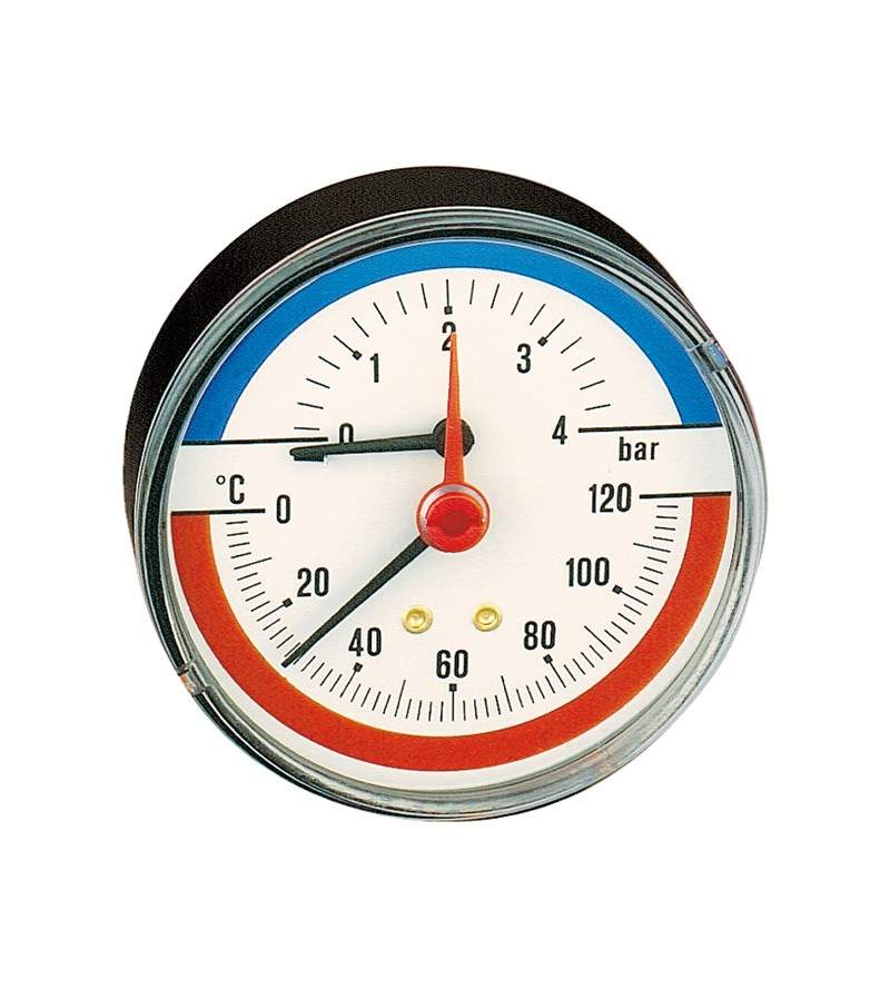 Temperature pressure gauge Central back connection Caleffi 503