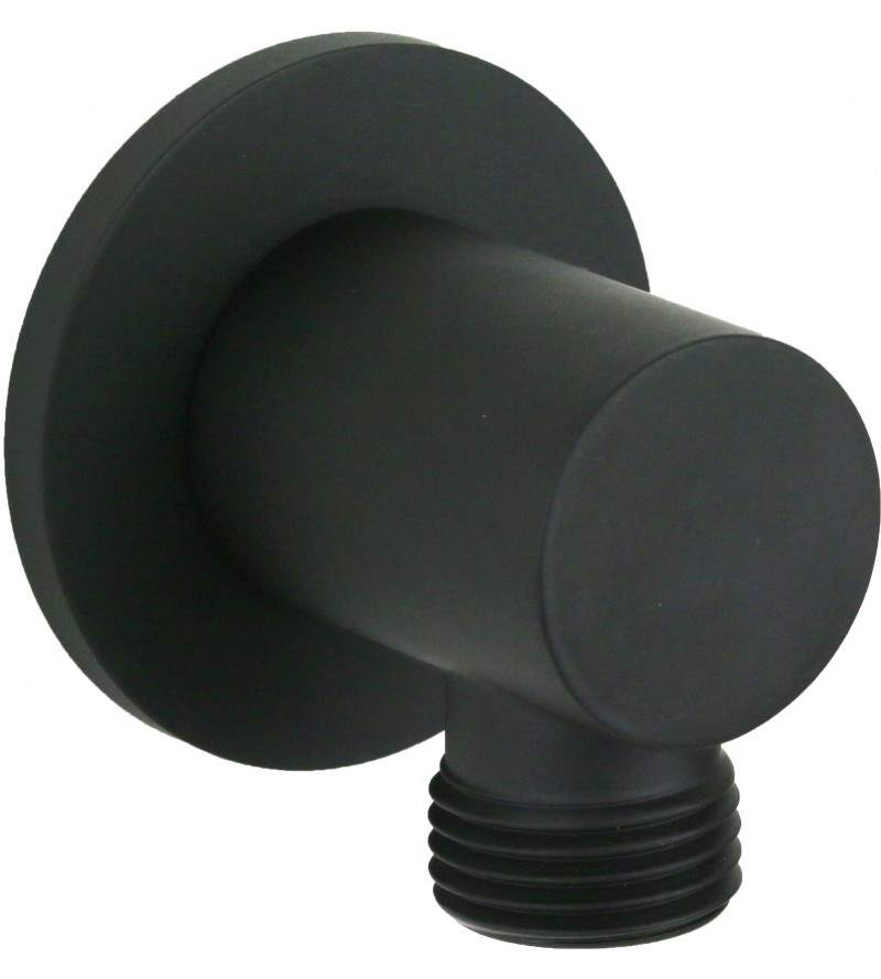 Round model water outlet in matt black Damast Lindos 15474