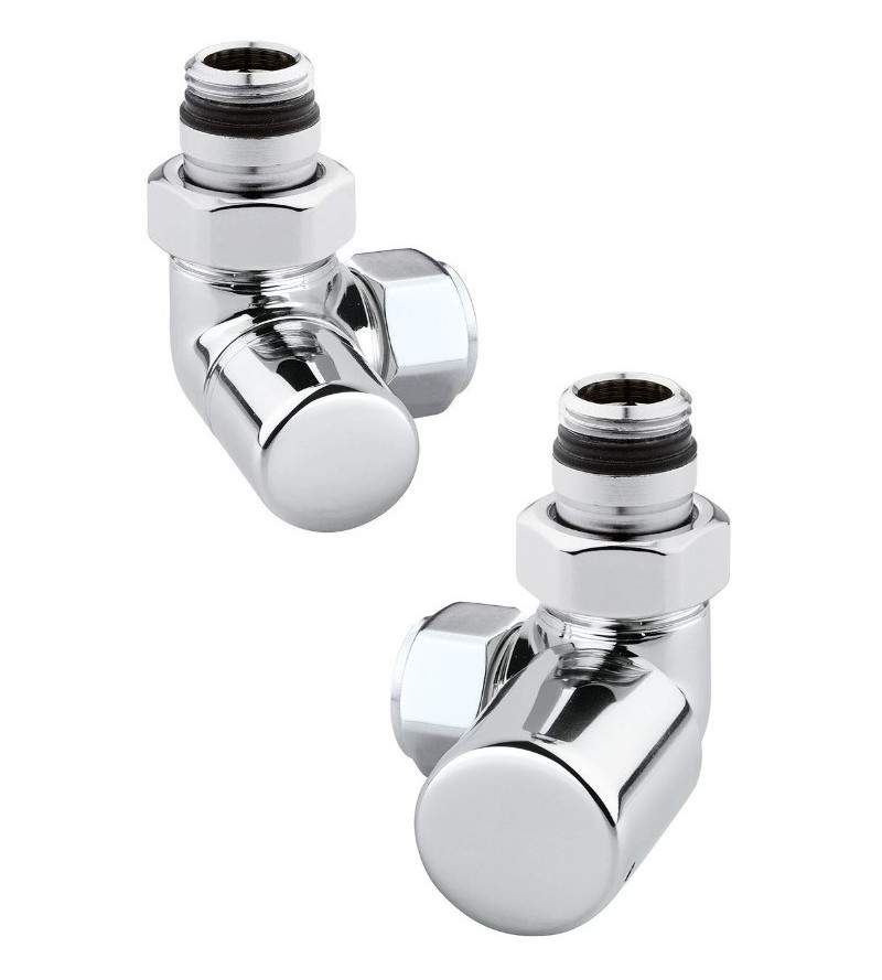 Valve set for hydraulic radiators with right valve in chrome colour Arteclima KITVAL6