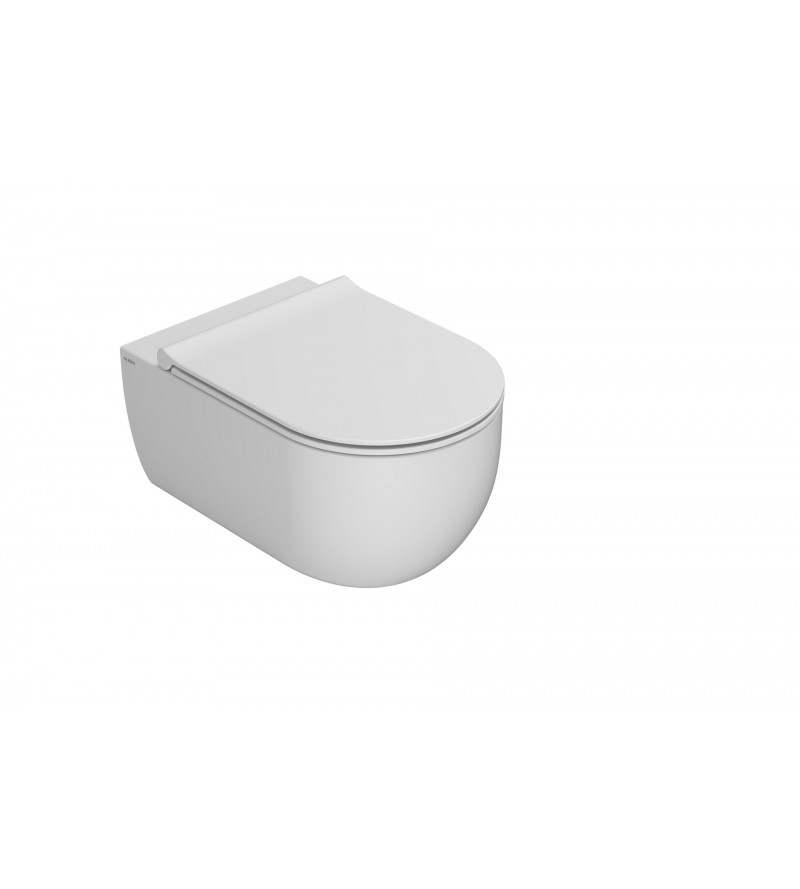 Installation WC en céramique suspendue sans rebord 53.34 Globo Mode MES02