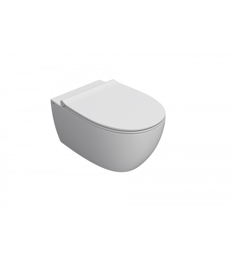 Vaso WC in ceramica installazione sospesa senza brida 54.36 Globo 4ALL MDS03