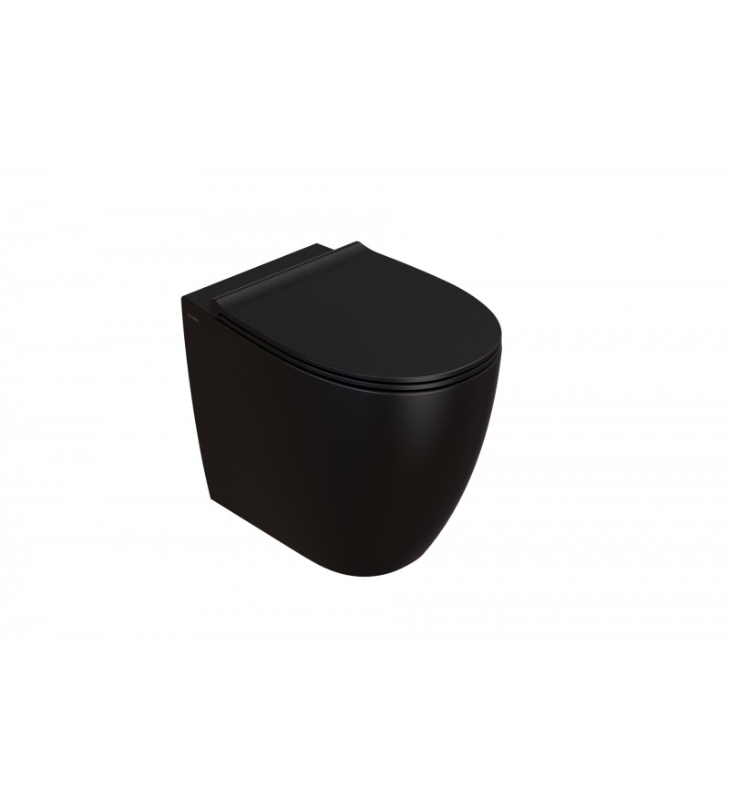 Bodenmontiertes Keramik-WC bündig mit Wandmontage ohne Rand 54.36 Globo 4ALL MD004