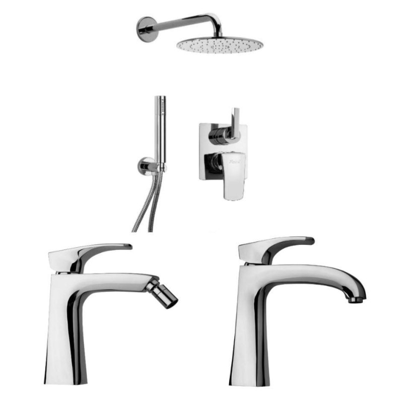 Complete set of bathroom taps in chrome color Paini LADY 89CRKIT01