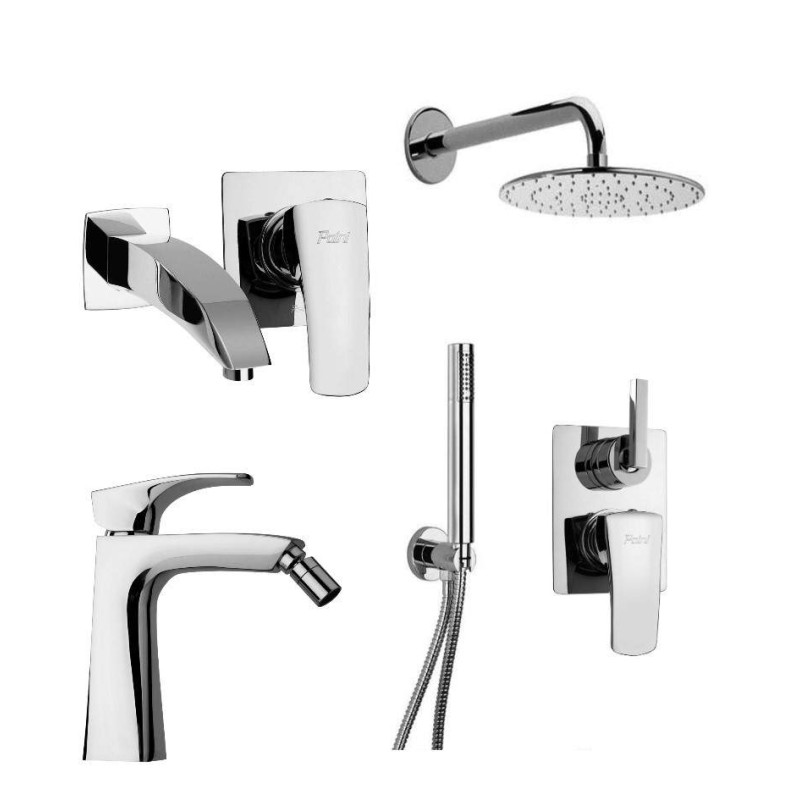 Bathroom set complete with wall mounted basin mixer Paini LADY KITLAD2CR