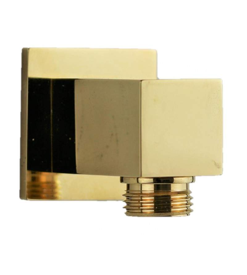 Square water intake in gold color Damast Simi 15476