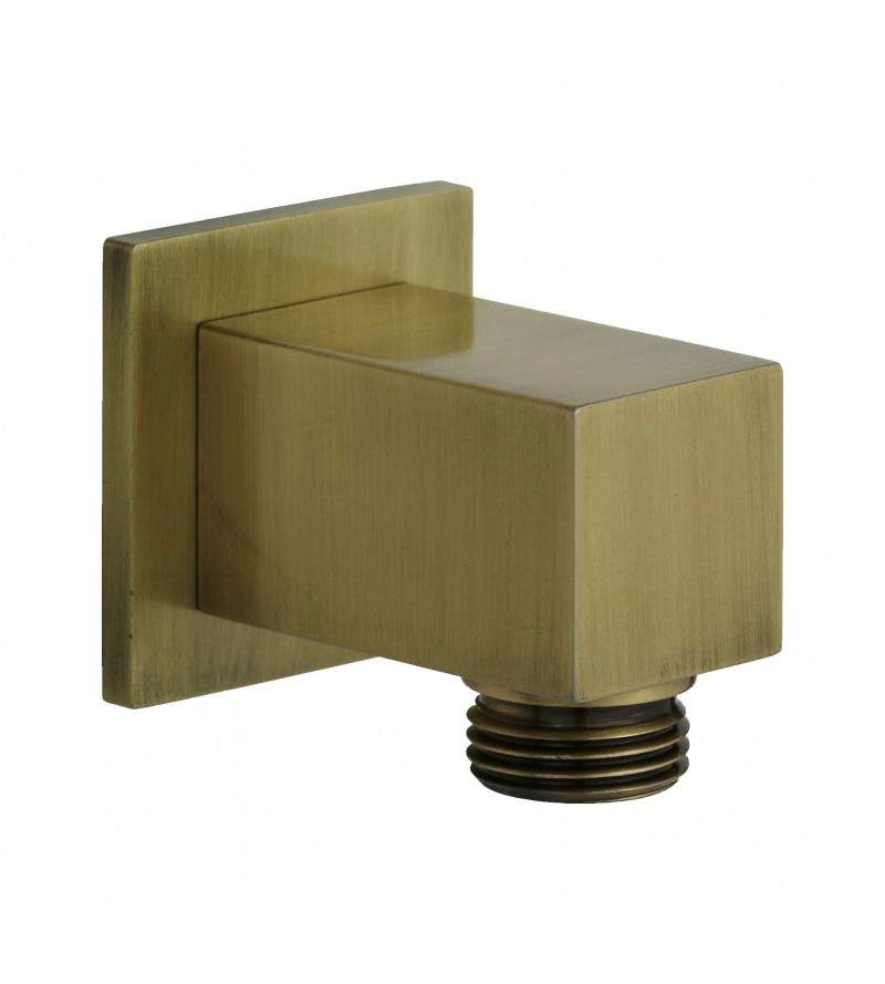 Bronze color square water intake with standard connection Damast Simi 15477