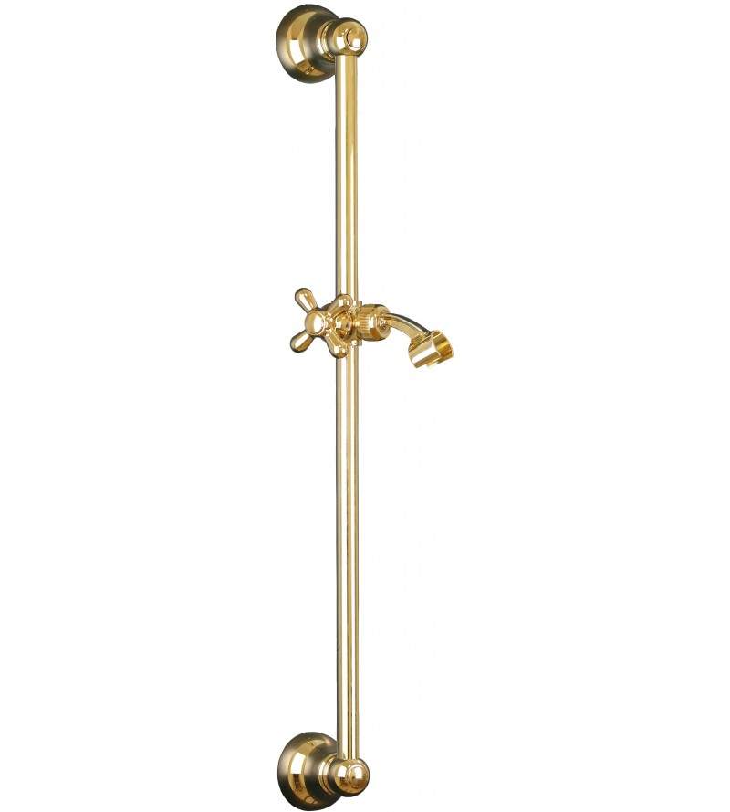 Barra de ducha con soporte corredera en color dorado Damast 300 - 12584