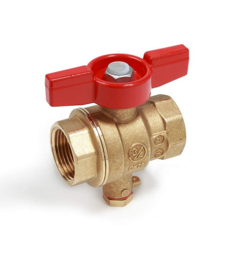Ball valve female-female connections with probe holder Giacomini R851T