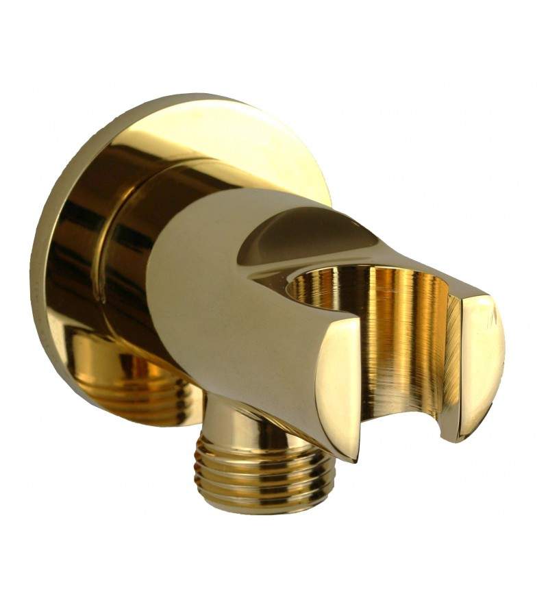 Water outlet with gold colored support Damast Lindos 15464