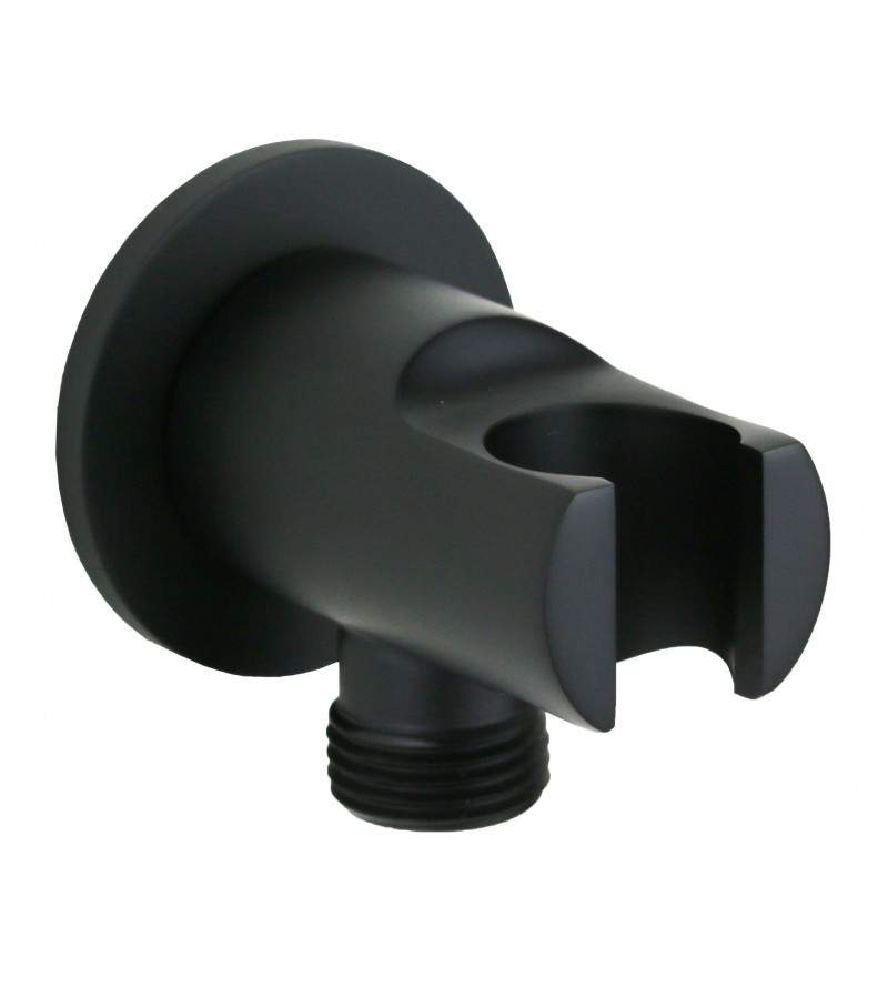 Water intake with support in matt black colour Damast Lindos 13831