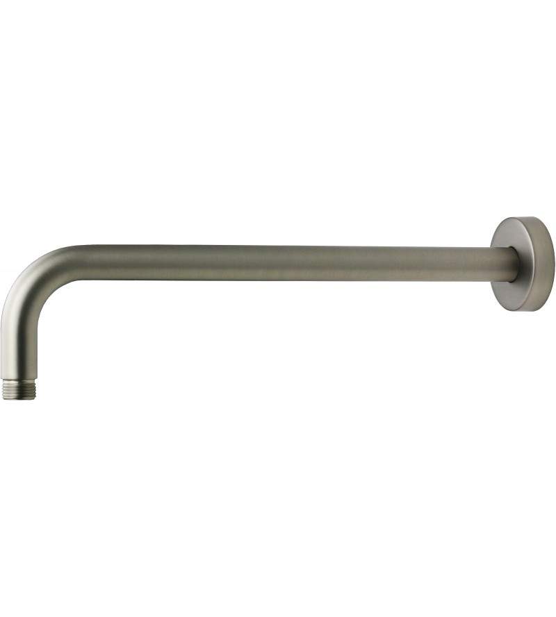 Brass shower arm 350 mm brushed steel colour Damast Pegaso 35 15366