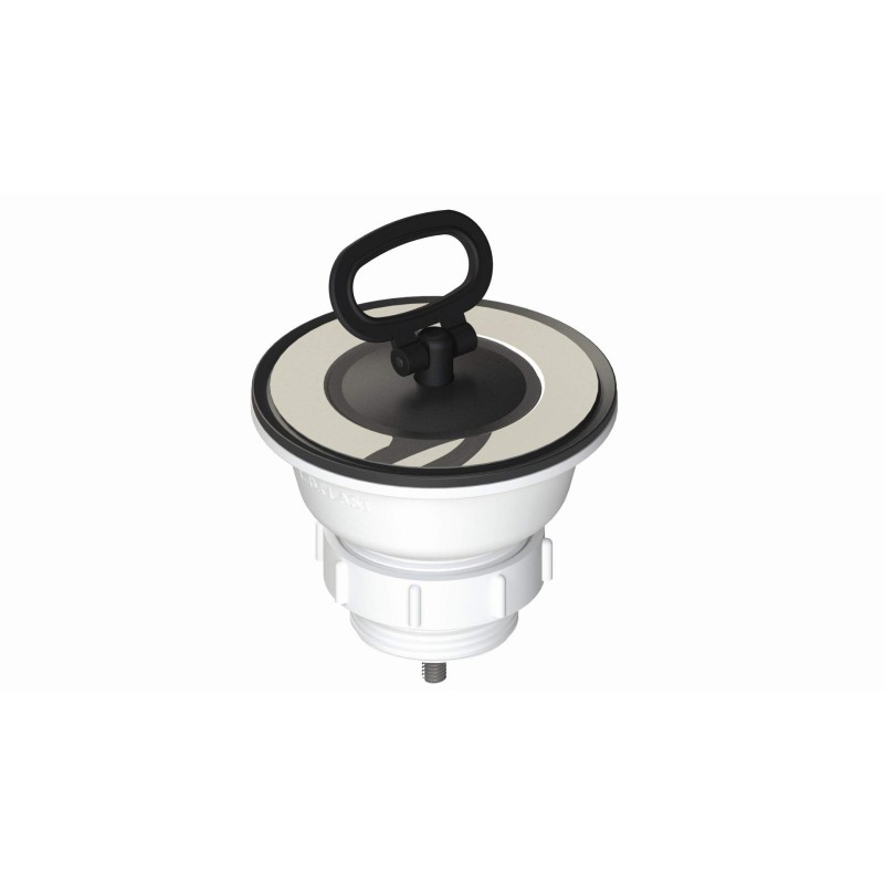 Ø80 waste with Ø52 handle cap, 1"1/4 outlet and 70 mm screw L.B. PLAST D507