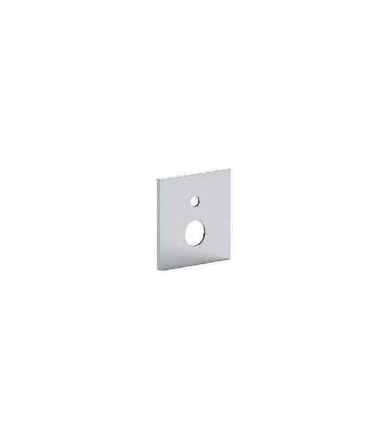 Steel plate for built-in shower with opaque white diverter Paffoni ZPIA027BO/M