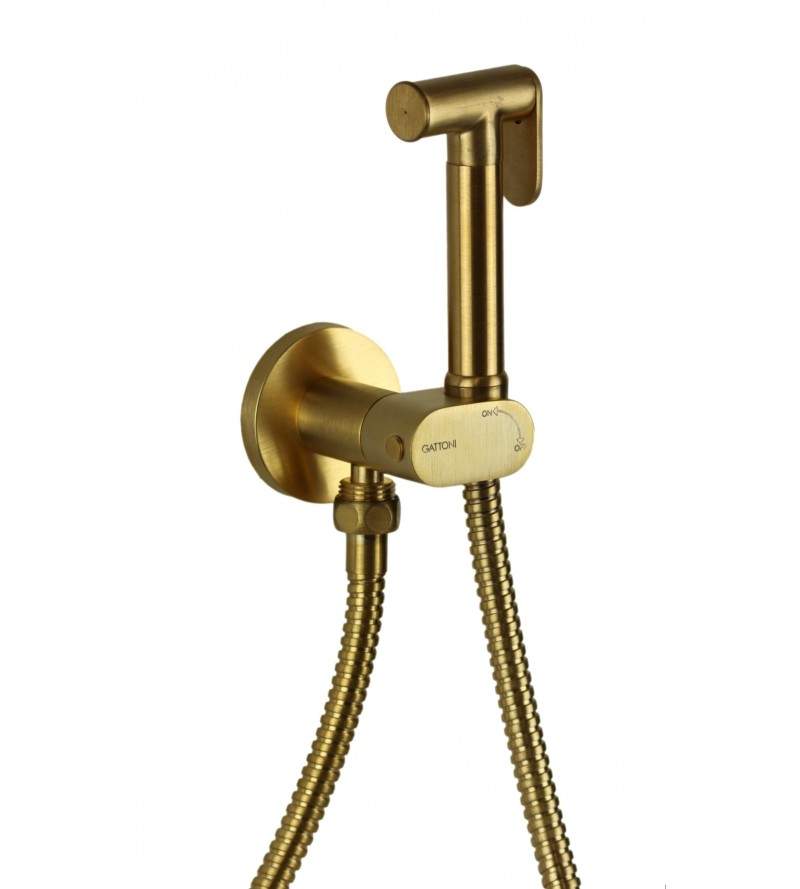 Idroscopino pulizia WC in colore oro spazzolato Gattoni RT021SG