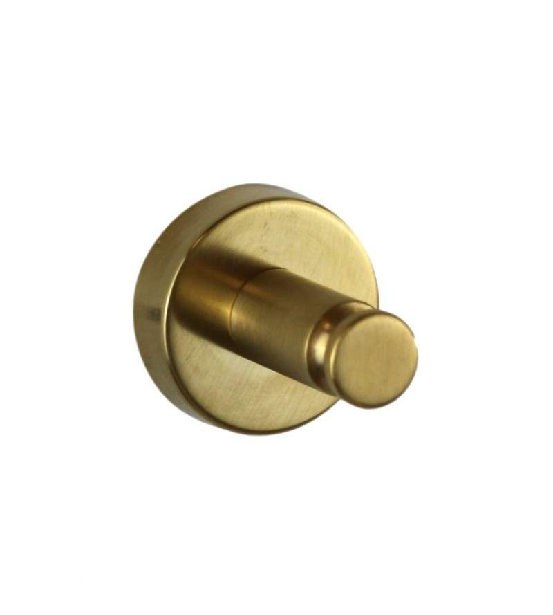 Towel hook in brushed gold colored brass Icrolla 16172BG