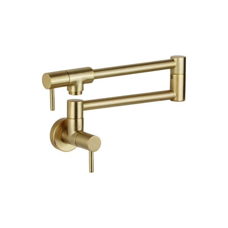 Jointed pot filler tap in brushed gold colour Nice 290031OS