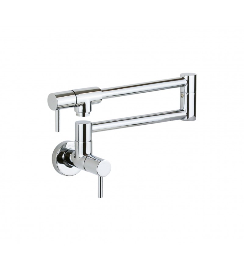 Wall-mounted pot filler tap in chrome color Paini Cox USCR518