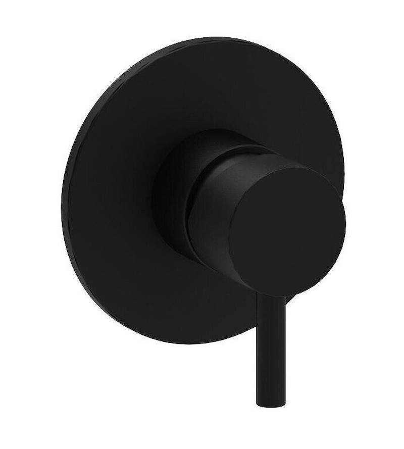 Matt black built-in shower mixer Ø 110 plate Paffoni Light LIG011NO