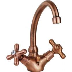 Two-lever sink faucet with...