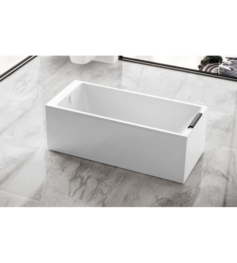 Rectangular bathtub without hydromassage 180x80 cm matt white Novellini Stile