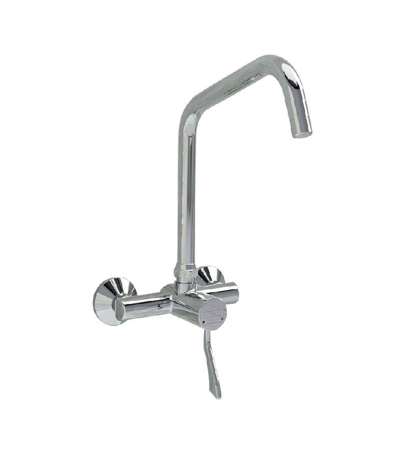 Wall-mounted thermostatic progressive mixer for basin with clinical lever IDRAL 900.39-240