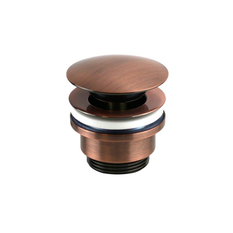 Round brushed copper clic-clac waste Pollini Acqua design ART 230RA