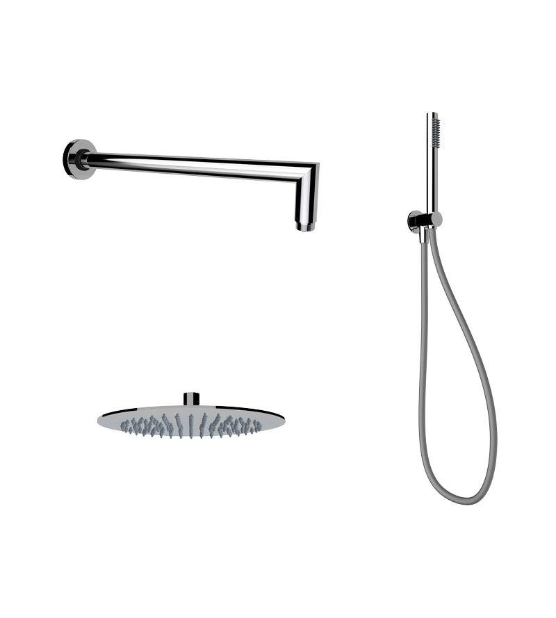 Shower set with Ø25 shower head in chrome colour Ercos Round BNKISC0014