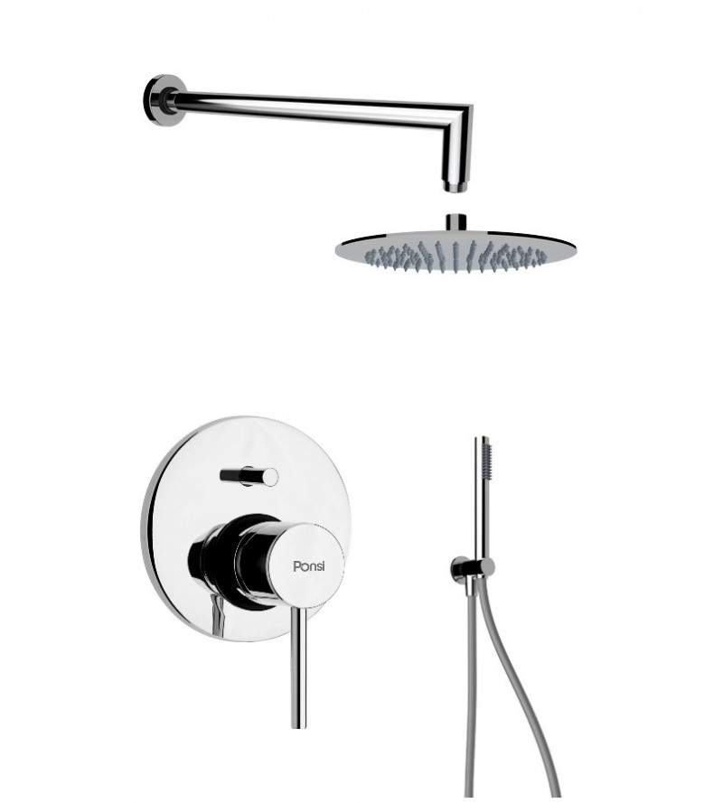 Shower faucet package complete with shower head and mixer Ponsi Dante KITDANTE4CR