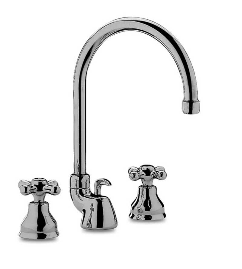 Three-hole basin tap in chrome color Paffoni VIOLA VLV057CR