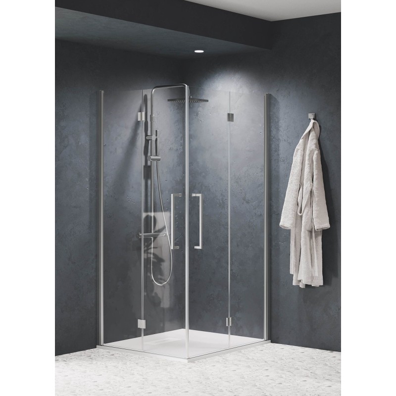 Cabina de ducha completa 90 x 90 cm apertura con dos puertas abatibles  Novellini Young 2GS