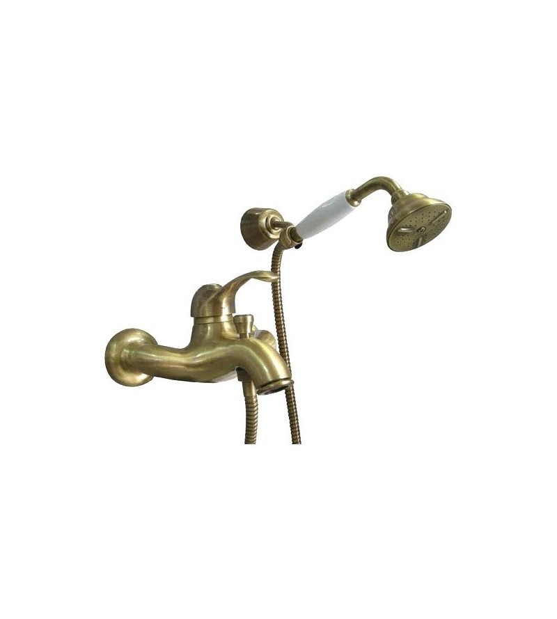 Bath/shower mixer with bronze color diverter Paffoni Flavia FA024BR