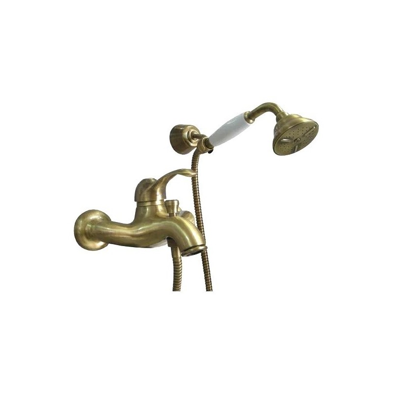 Monomando baño/ducha con desviador color bronce Paffoni Flavia FA024BR