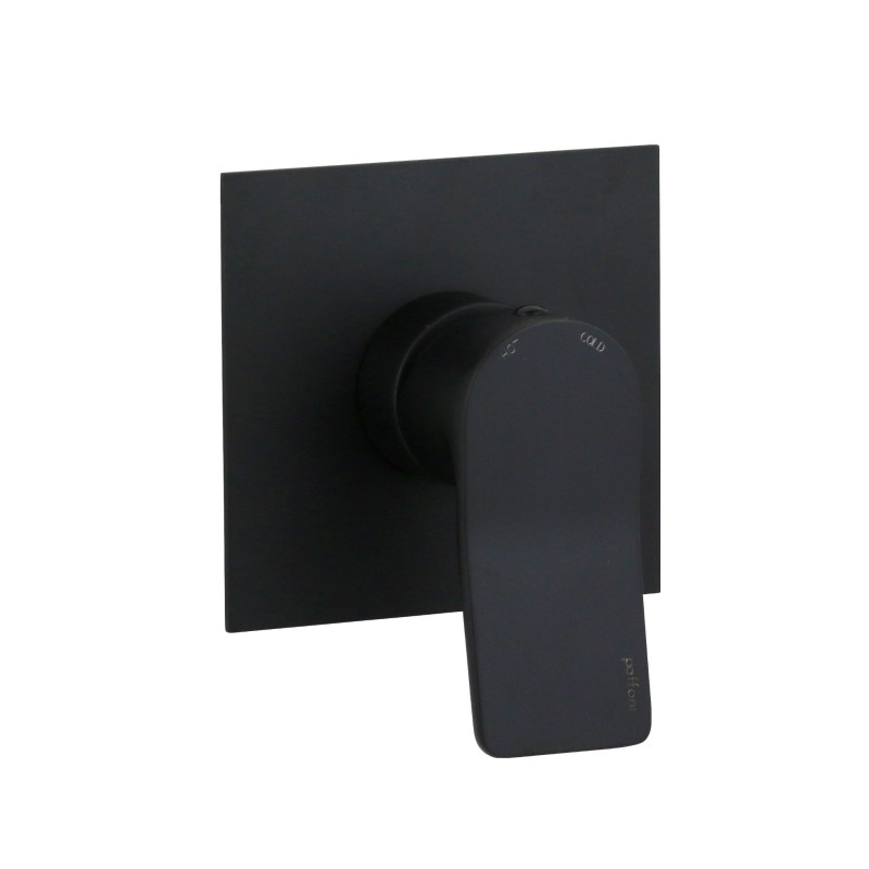 Mitigeur de douche à encastrer 1 sortie avec plaque inox noir mat Paffoni Tilt TI010NO/M
