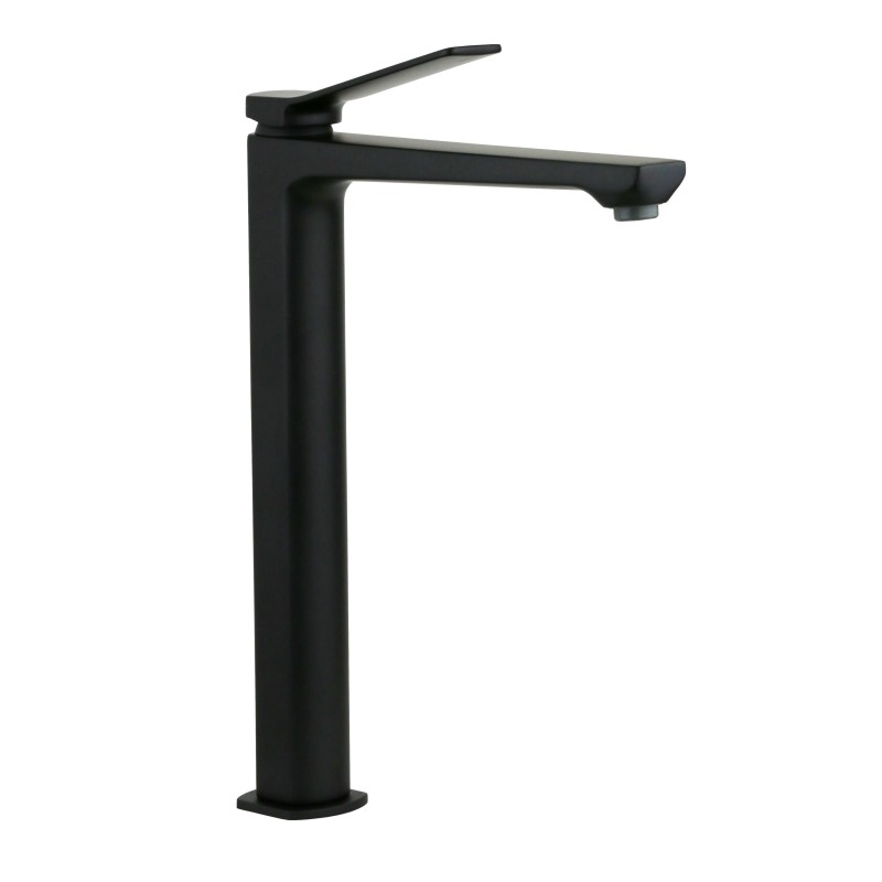 Mezclador de 294 mm de altura para lavabos sobre encimera en color negro mate Paffoni TILT TI081NO